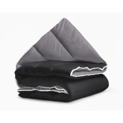 Dekbed Zonder Overtrek – Incl. Kussenslopen – Wasbaar – Zwart/Antraciet