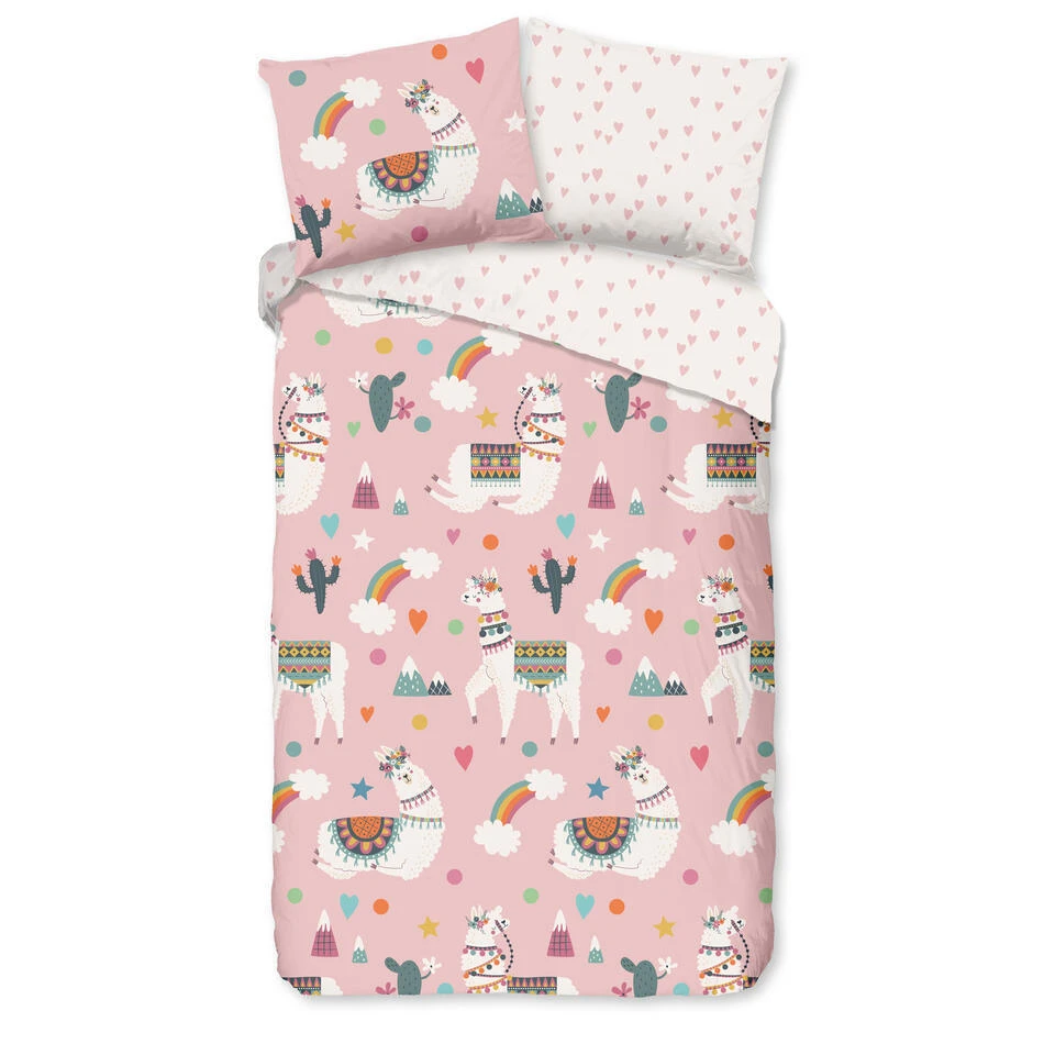 Pure Kinderdekbedovertrek "lama / Alpaca" - Roze - (140x200/220 Cm) - Microfiber 3 Pure Kinderdekbedovertrek "lama / Alpaca" - Roze - (140x200/220 Cm) - Microfiber
