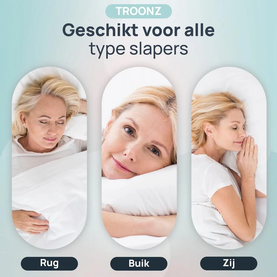 Troonz Hotel Hoofdkussen Portofino - Afmeting 60 X 70 Cm 6 Troonz Hotel Hoofdkussen Portofino - Afmeting 60 X 70 Cm - Afbeelding 4