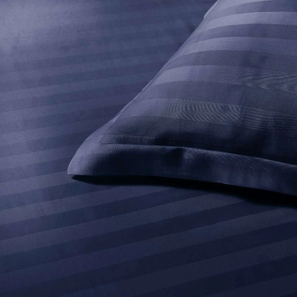 Papillon Dekbedovertrek Satijn Streep - 240x200/220 Cm - Blauw 5 Papillon Dekbedovertrek Satijn Streep - 240x200/220 Cm - Blauw - Afbeelding 3