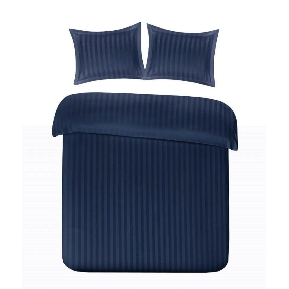 Papillon Dekbedovertrek Satijn Streep - 240x200/220 Cm - Blauw 3 Papillon Dekbedovertrek Satijn Streep - 240x200/220 Cm - Blauw