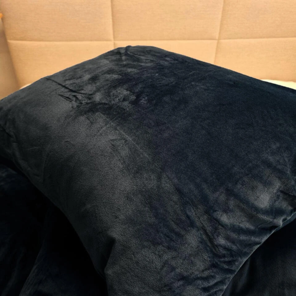 Zavelo Dekbedovertrek Velvet Comfort Zwart-1-persoons (140 X 200/220 Cm) 4 Zavelo Dekbedovertrek Velvet Comfort Zwart-1-persoons (140 X 200/220 Cm) - Afbeelding 2