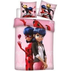 Miraculous Dekbedovertrek Duo - Eenpersoons - 140 X 200 Cm - Roze