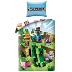 Merkloos Minecraft Outside - Dekbedovertrek-140x200cm