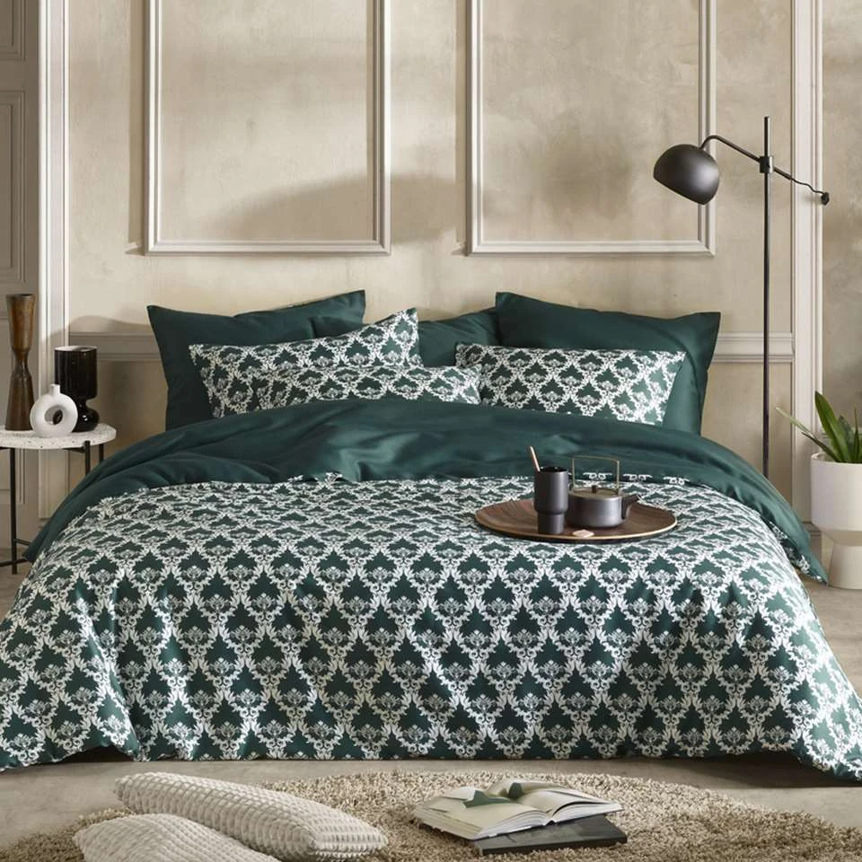 De Witte Lietaer Dekbedovertrek Rococo - 200 X 200/220 Cm - Groen 3 De Witte Lietaer Dekbedovertrek Rococo - 200 X 200/220 Cm - Groen