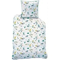 Merkloos Matt & Rose Safari - Kinderdekbedovertrek-140x200cm