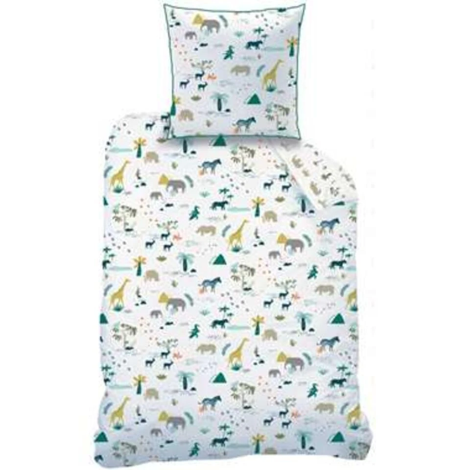 Merkloos Matt & Rose Safari - Kinderdekbedovertrek-140x200cm 3 Merkloos Matt & Rose Safari - Kinderdekbedovertrek-140x200cm