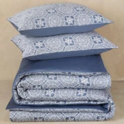 De Witte Lietaer Dekbedovertrek Henna - 260 X 240 Cm - Blauw -Winkel Voor Premium Beddengoed 1850179466 0102