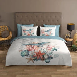 Good Morning Bultrug Walvis Dekbedovertrek Blauw-1-persoons (140 X 200/220 Cm) -Winkel Voor Premium Beddengoed 1bd9503c2bc54b13a4c5cd398011a574