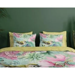 HIP Dekbedovertrek "" - Groen - (240x200/220 Cm) - Katoen Satijn -Winkel Voor Premium Beddengoed 2d987f6ae8734cee85603f1bc435f496