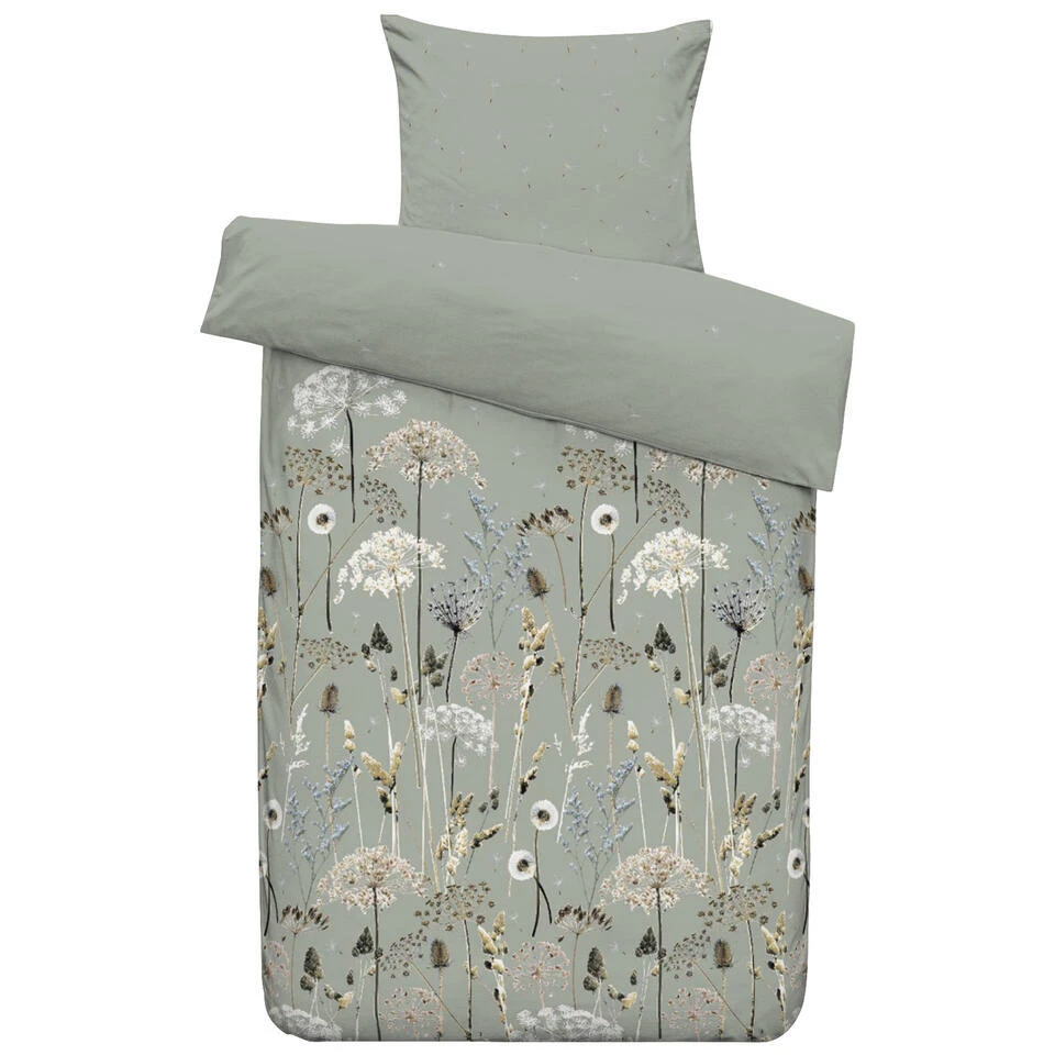 Ariadne At Home Dekbedovertrek Wind - Groen - 140x200/220 Cm 3 Ariadne At Home Dekbedovertrek Wind - Groen - 140x200/220 Cm