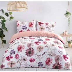 Royal Dekbedovertrek Linde Bloemen - Wit/roze - 200x200/220 Cm -Winkel Voor Premium Beddengoed 31105819 1950