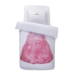 Comfort Dekbedovertrek Belle Prinses - Wit/roze - 140x200 Cm -Winkel Voor Premium Beddengoed 31106081 0100