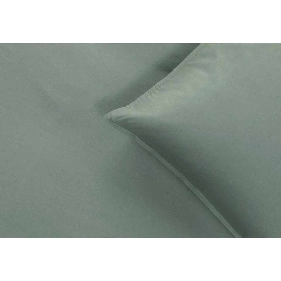 Comfort Dekbedovertrek Jorrit Effen - Groen - 240x200/220 Cm 4 Comfort Dekbedovertrek Jorrit Effen - Groen - 240x200/220 Cm - Afbeelding 2