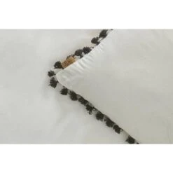 Dindi Home Dekbedovertrek Fleeky Fringes Effen - Wit - 200x200/220 Cm -Winkel Voor Premium Beddengoed 31106100 9000