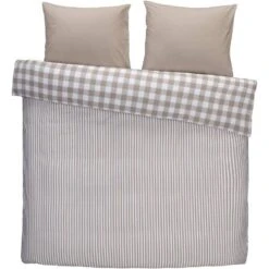 Dekbedovertrek Oxford - Taupe - 240x200/220 Cm -Winkel Voor Premium Beddengoed 31106581 0101