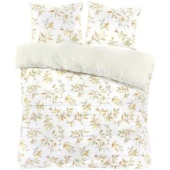 Dekbedovertrek Manou - Wit/oker - 240x200/220 Cm