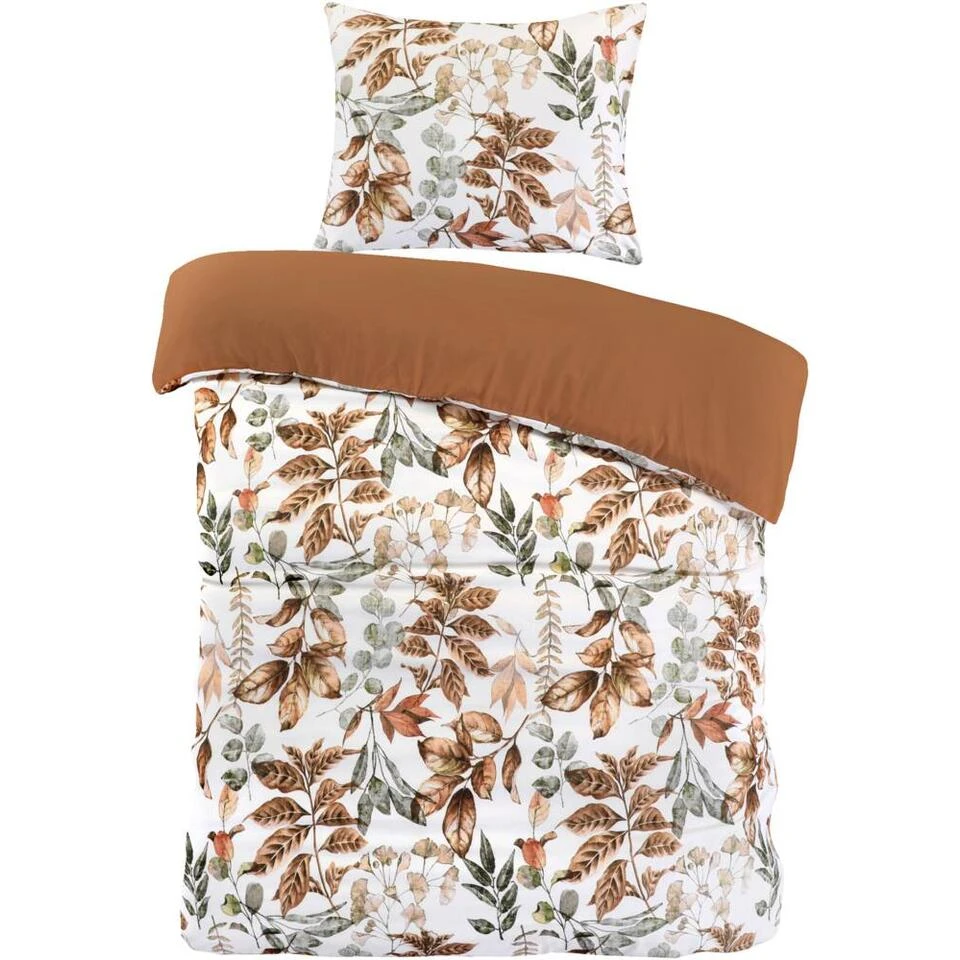 Dekbedovertrek Celina - Wit/terra - 140x220 Cm 3 Dekbedovertrek Celina - Wit/terra - 140x220 Cm