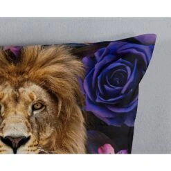 Pure Dekbedovertrek "leeuw Met Bloemen" - Multi - (200x200/220 Cm) - Microfiber -Winkel Voor Premium Beddengoed 32808354119846d49f83af468cb6e577