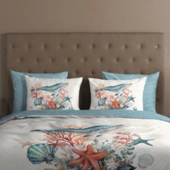 Good Morning Bultrug Walvis Dekbedovertrek Blauw-1-persoons (140 X 200/220 Cm) -Winkel Voor Premium Beddengoed 35f1a322bff34f54960203d2131f0ce0