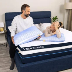 Vitapur Kussen - Hoofdkussen Nekklachten - 40x60 Cm -Winkel Voor Premium Beddengoed 3b94b04709ca400a93dbc1785a74e012