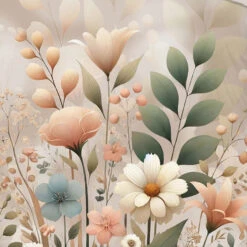 Good Morning Bloemenveld Dekbedovertrek Zand-1-persoons (140 X 200/220 Cm) -Winkel Voor Premium Beddengoed 3ff81e67539a4eb18e18b2168116a077