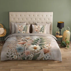 Good Morning Bloemenveld Dekbedovertrek Zand-1-persoons (140 X 200/220 Cm) -Winkel Voor Premium Beddengoed 40f9616e0da7405bacded80d05d6cfa0