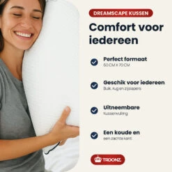 Troonz Hoofdkussen Dreamscape Plus - Ergonomisch - 60 X 70 -Winkel Voor Premium Beddengoed 41a5060673744aa994f9cd492e16dc04