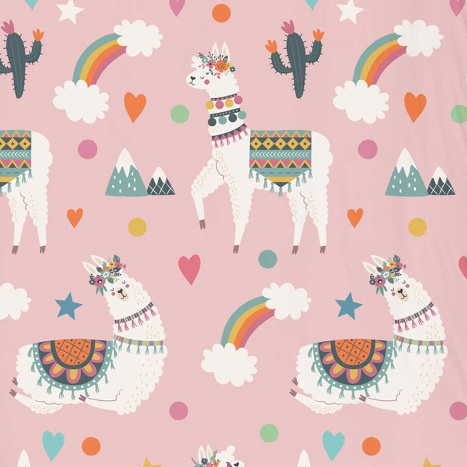 Pure Kinderdekbedovertrek "lama / Alpaca" - Roze - (140x200/220 Cm) - Microfiber 6 Pure Kinderdekbedovertrek "lama / Alpaca" - Roze - (140x200/220 Cm) - Microfiber - Afbeelding 4