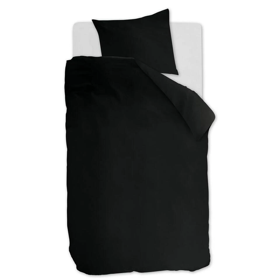 Ambiante Cotton Uni Dekbedovertrek - 260x200/220 - Zwart 7 Ambiante Cotton Uni Dekbedovertrek - 260x200/220 - Zwart - Afbeelding 5