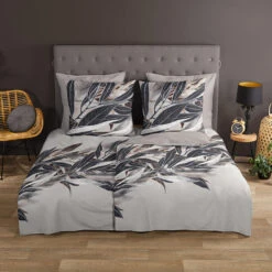 Good Morning Dekbedovertrek "veren" - Grijs - (240x200/220 Cm) - Katoen -Winkel Voor Premium Beddengoed 526c807077f343e19fbbb0ea88c6ba8a