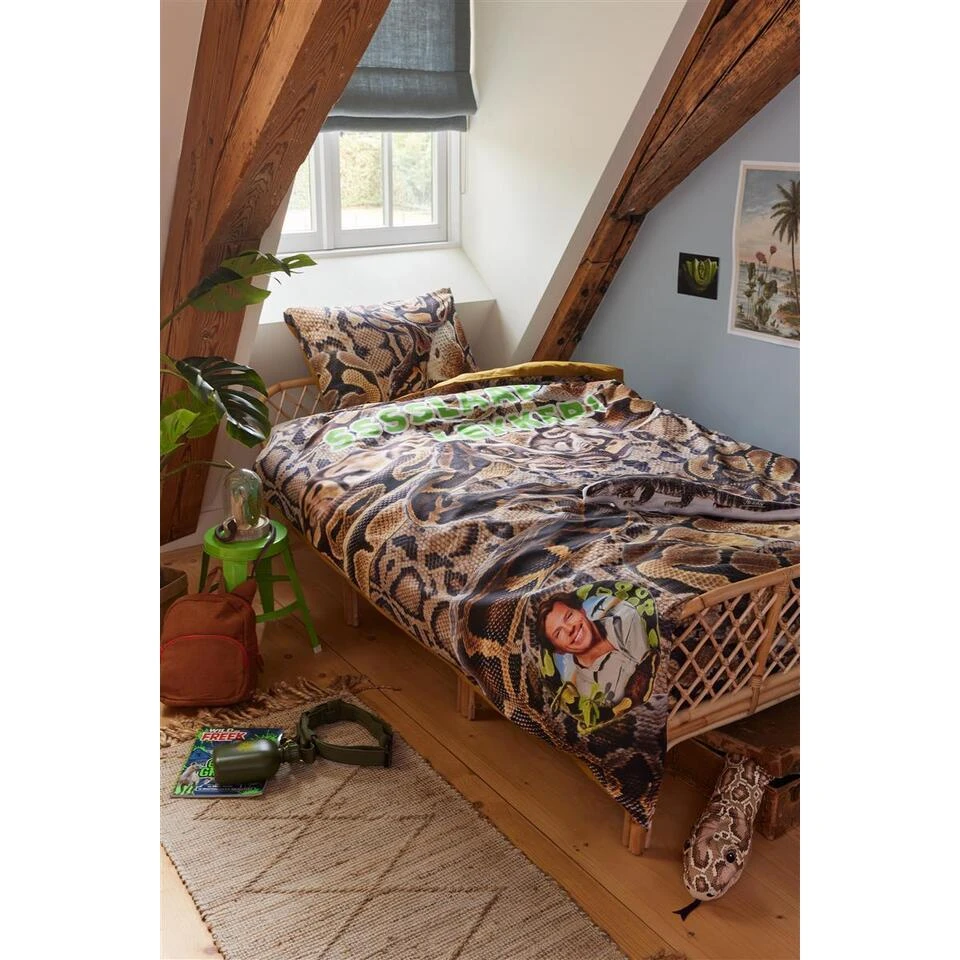 FREEK VONK Ssslaap Lekker Dekbedovertrek - 140x200 - Bruin 5 FREEK VONK Ssslaap Lekker Dekbedovertrek - 140x200 - Bruin - Afbeelding 3