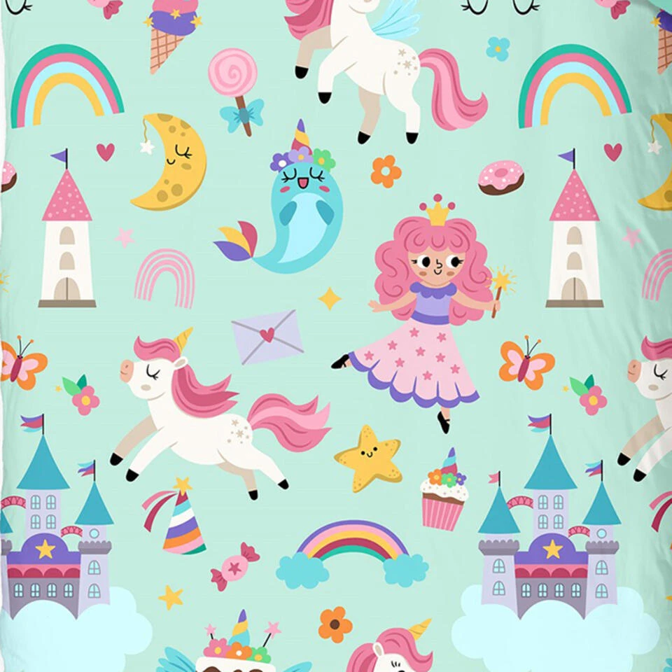 Good Morning Goodmorning Peuter Dekbedovertrek Magic Mint-Junior (120 X 150 Cm) 5 Good Morning Goodmorning Peuter Dekbedovertrek Magic Mint-Junior (120 X 150 Cm) - Afbeelding 3