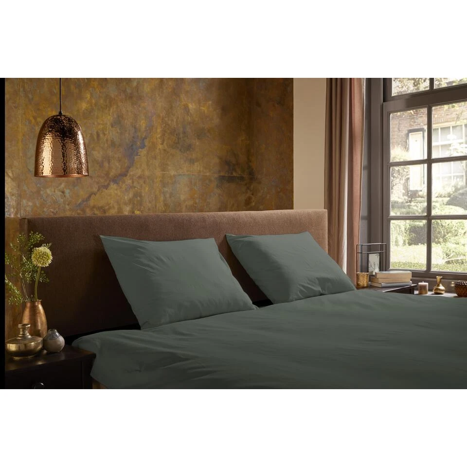 Pure Dekbedovertrek "uni Dessin" - Groen - (200x200/220 Cm) - Microfiber 5 Pure Dekbedovertrek "uni Dessin" - Groen - (200x200/220 Cm) - Microfiber - Afbeelding 3