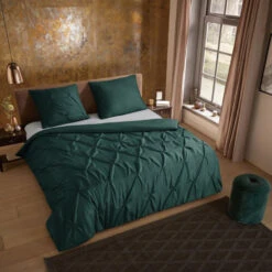 Pure Dekbedovertrek Luxe Chesterfield Groen-2-persoons (200 X 200/220 Cm) -Winkel Voor Premium Beddengoed 61527192afe2420fa011431c6653eb45