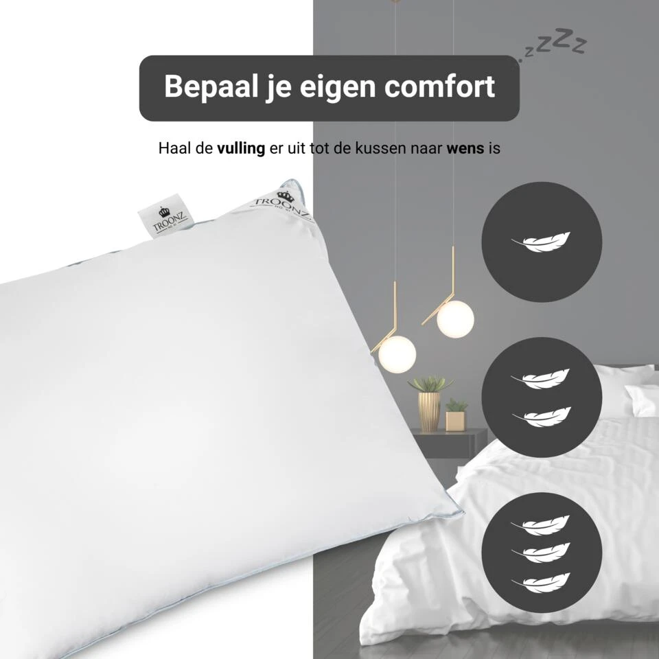 Troonz Hotel Hoofdkussen Portofino - Afmeting 60 X 70 Cm 9 Troonz Hotel Hoofdkussen Portofino - Afmeting 60 X 70 Cm - Afbeelding 7