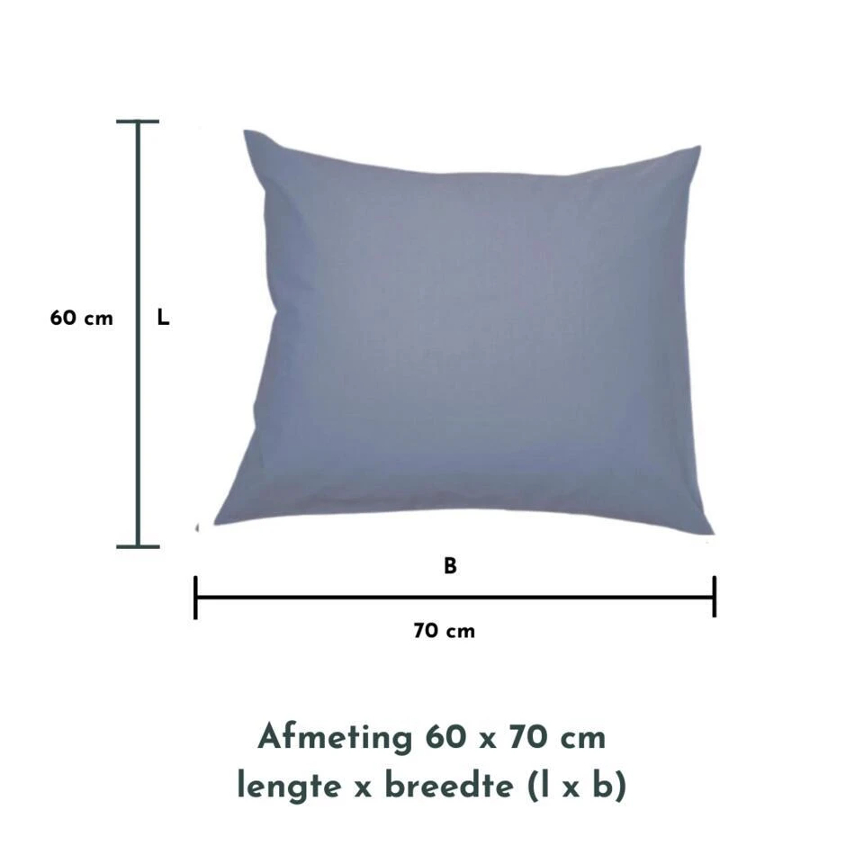 Zavelo Kussenslopen - Hotelkwaliteit - Set Van 2 Stuks - Blauw - 60x70cm - 10... 4 Zavelo Kussenslopen - Hotelkwaliteit - Set Van 2 Stuks - Blauw - 60x70cm - 10... - Afbeelding 2