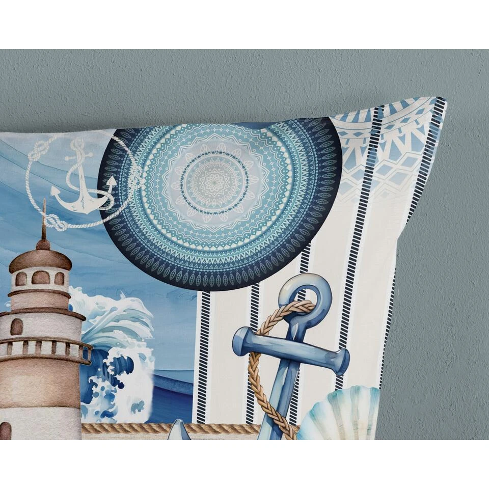 HIP Collectie Vuurtoren Dekbedovertrek Blauw-2-persoons (200 X 200/220 Cm) 7 HIP Collectie Vuurtoren Dekbedovertrek Blauw-2-persoons (200 X 200/220 Cm) - Afbeelding 5