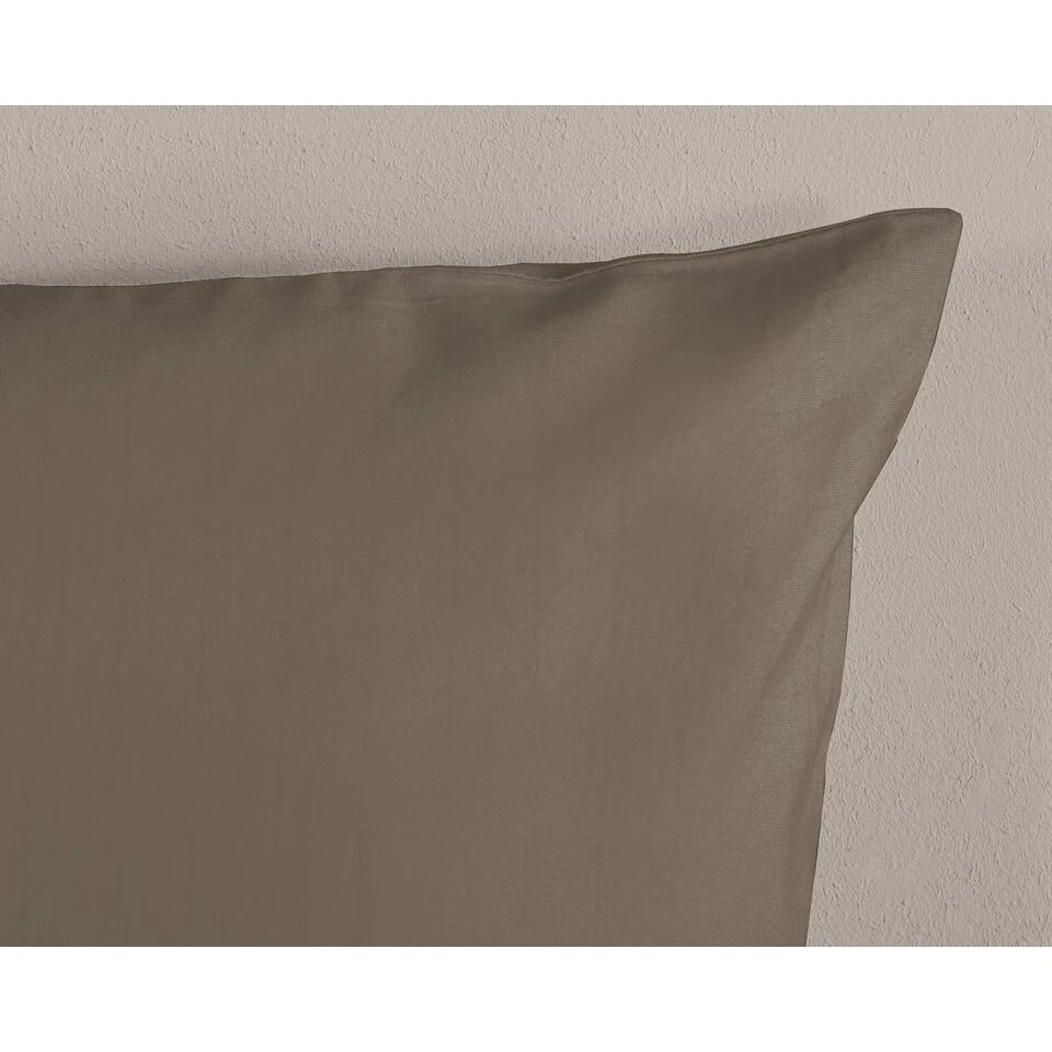 Pure Dekbedovertrek "uni Dessin" - Taupe - (140x200/220 Cm) - Microfiber 6 Pure Dekbedovertrek "uni Dessin" - Taupe - (140x200/220 Cm) - Microfiber - Afbeelding 4