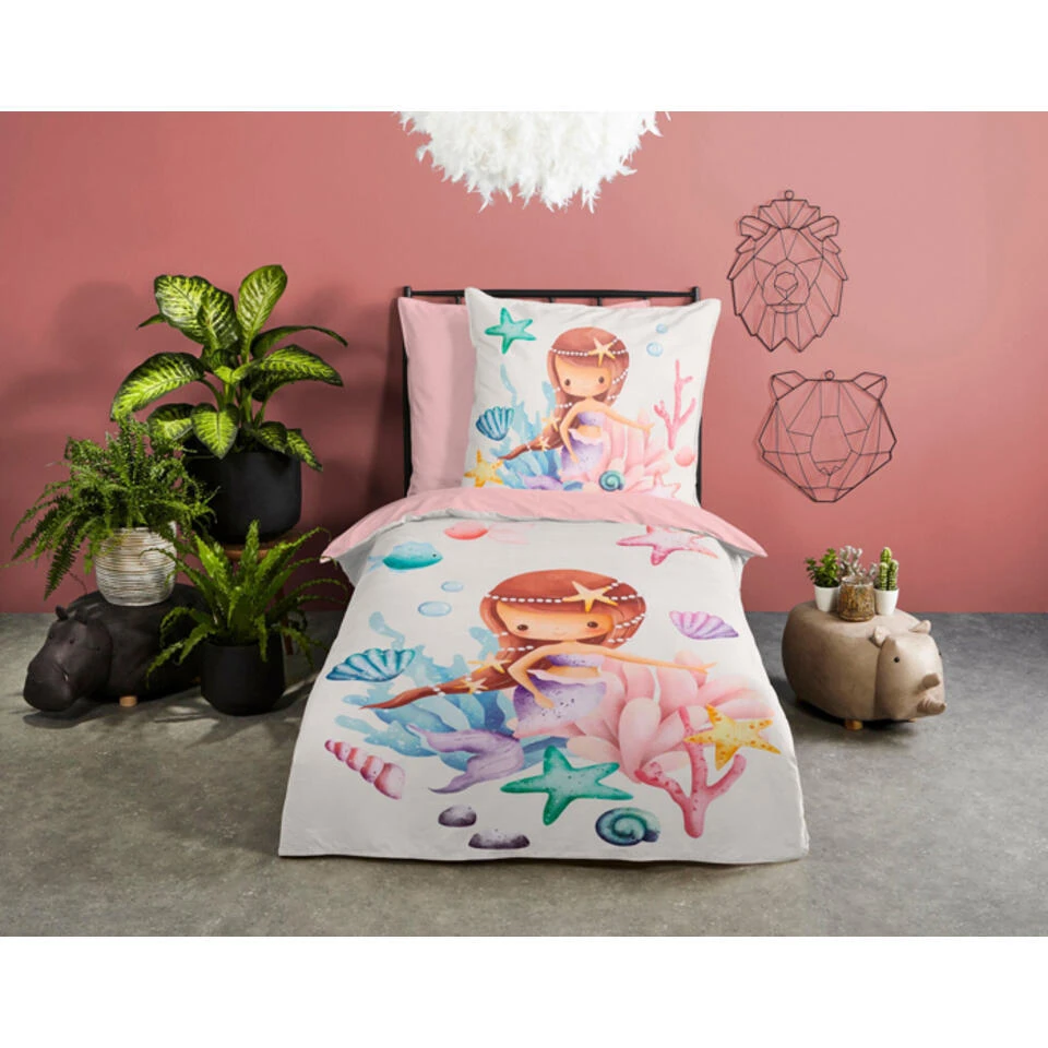 Pure Kinderdekbedovertrek "zeemeermin" - Multi - (140x200/220 Cm) - Microfiber 5 Pure Kinderdekbedovertrek "zeemeermin" - Multi - (140x200/220 Cm) - Microfiber - Afbeelding 3