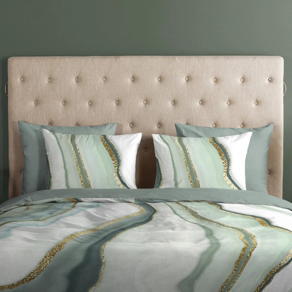 Good Morning Marble Glow Dekbedovertrek Jade-2-persoons (200 X 200/220 Cm) 6 Good Morning Marble Glow Dekbedovertrek Jade-2-persoons (200 X 200/220 Cm) - Afbeelding 4