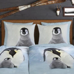 Good Morning Pinguïns Flanel Debedovertrek Multi-Lits-jumeaux (270 X 200/220 Cm) -Winkel Voor Premium Beddengoed 7608ce181fe24a5d935d2f5956d37f6d