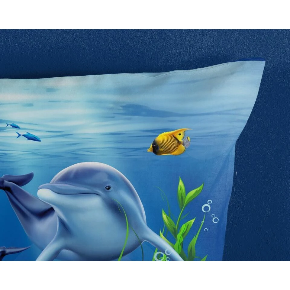 Pure Dolfijn Kinderdekbedovertrek Blauw 10 Pure Dolfijn Kinderdekbedovertrek Blauw - Afbeelding 8