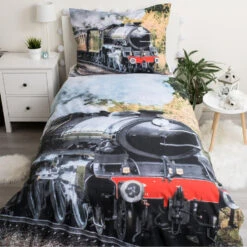 Locomotief Dekbedovertrek Trein - Eenpersoons - 140 X 200 Cm - Katoen -Winkel Voor Premium Beddengoed 8021e0a612854944b65b1be3b04b878e