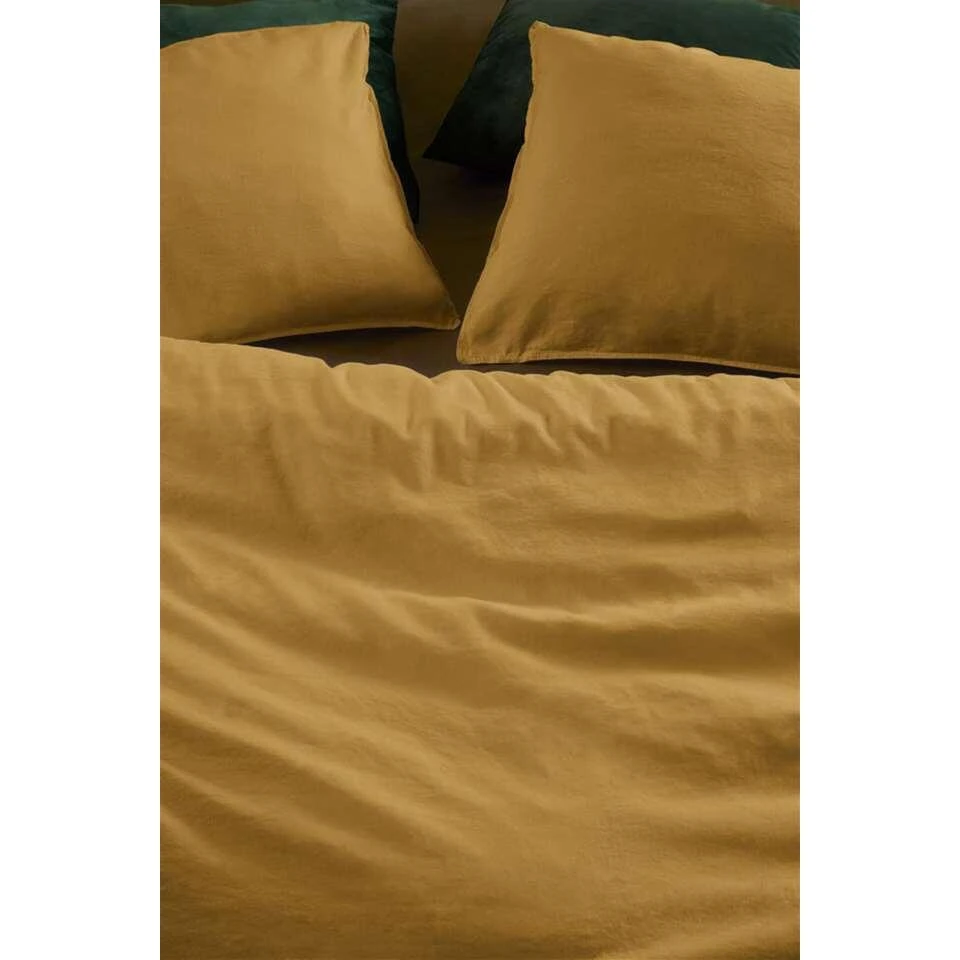 At Home By Beddinghouse Dekbedovertrek Easy - Oker - 240x200/220 Cm 4 At Home By Beddinghouse Dekbedovertrek Easy - Oker - 240x200/220 Cm - Afbeelding 2