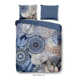 Hip Dekbedovertrek Flanel Bjirke - Blauw - 200x200/220 Cm