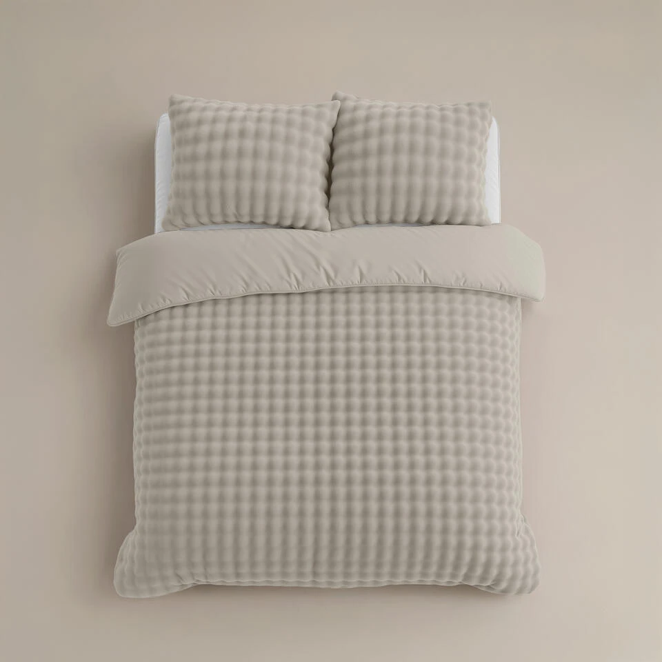 Dekbedovertrek 200x220 – Pompom Design & Warm Flanel Fleece - Beige 9 Dekbedovertrek 200x220 – Pompom Design & Warm Flanel Fleece - Beige - Afbeelding 7