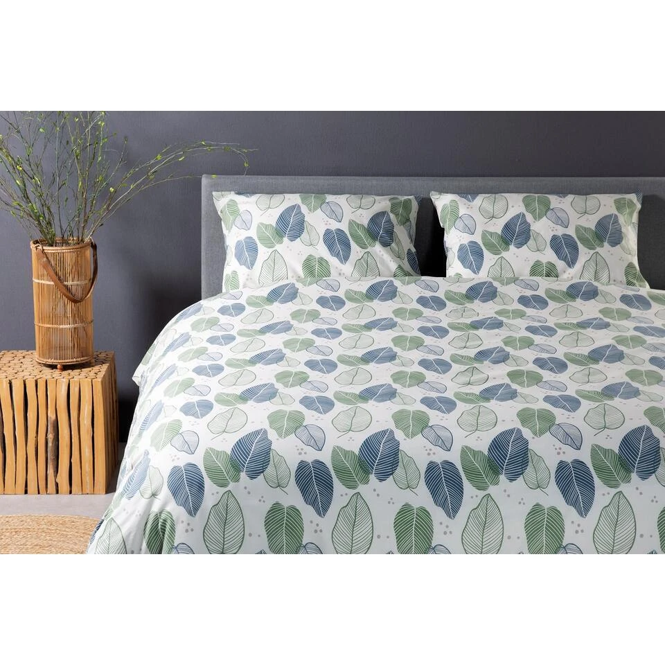 Ten Cate Katoenen Dekbedovertrek - 240x200/220 Cm - Graphic Leaves 8 Ten Cate Katoenen Dekbedovertrek - 240x200/220 Cm - Graphic Leaves - Afbeelding 6