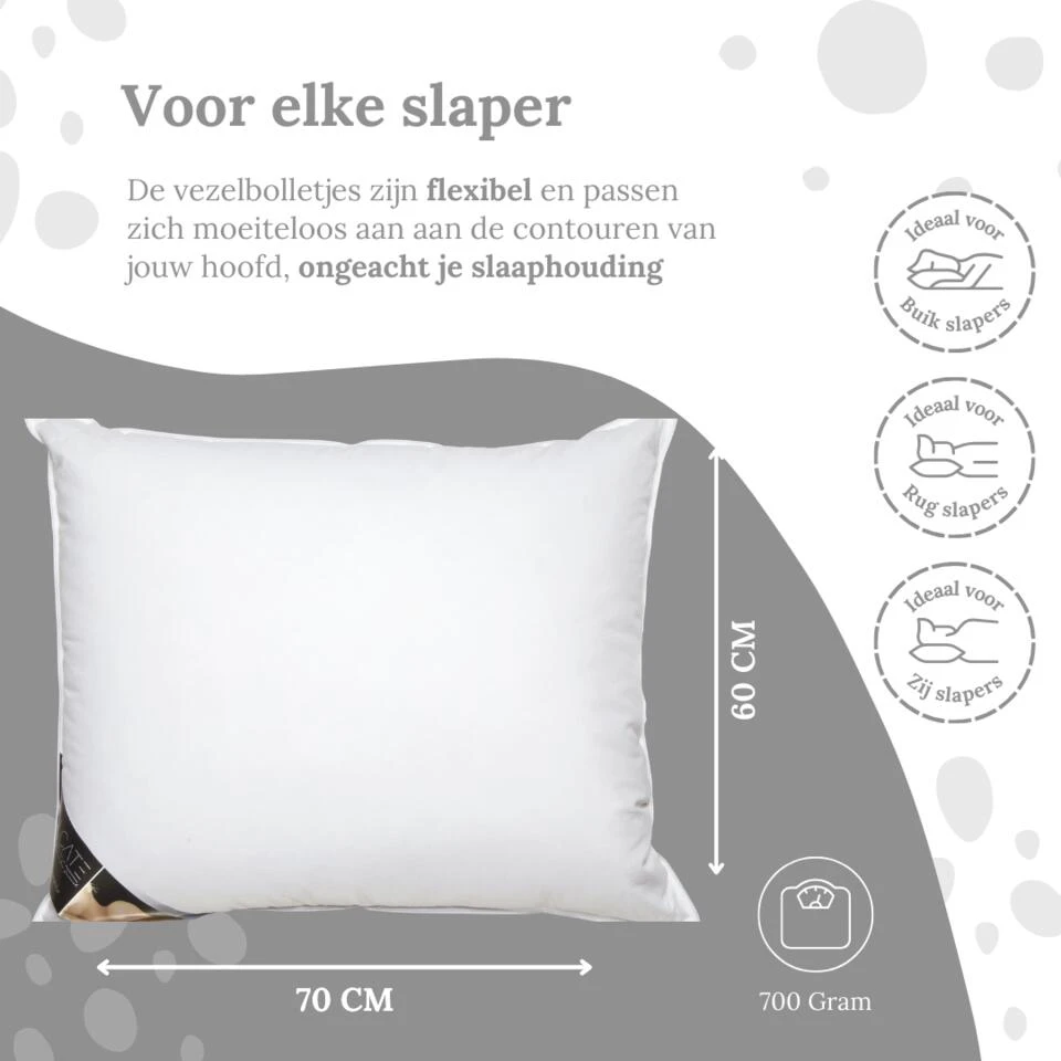 Ten Cate - Synthetisch Hoofdkussen - 60x70 5 Ten Cate - Synthetisch Hoofdkussen - 60x70 - Afbeelding 3