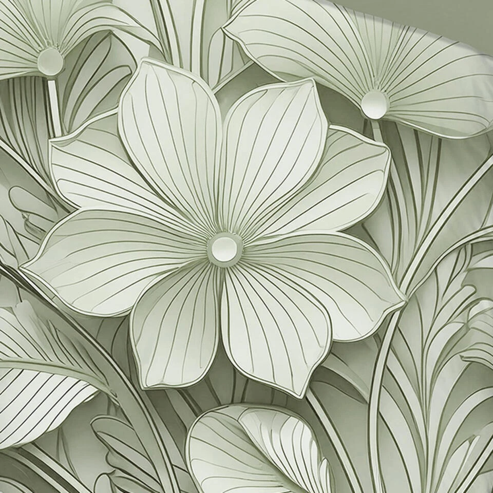 Good Morning Artdeco Dekbedovertrek Groen-1-persoons (140 X 200/220 Cm) 5 Good Morning Artdeco Dekbedovertrek Groen-1-persoons (140 X 200/220 Cm) - Afbeelding 3